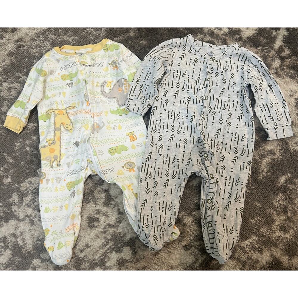 Babies R' Us & River Rain One-Piece Cotton Footed Sleepers 6 Months